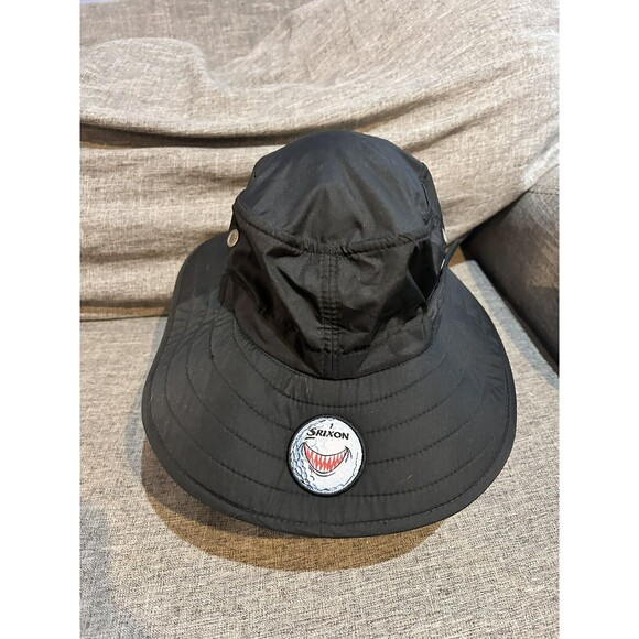 Srixon Black Nylon Bucket Hat One Size Golf Rain Outdoors Fishing - Picture 4 of 7